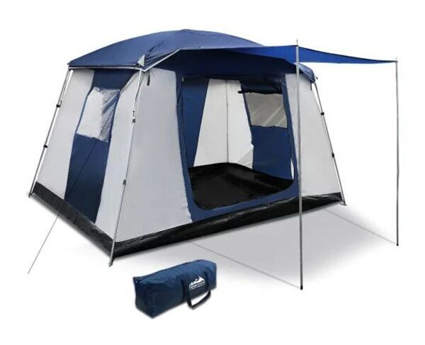 6 Person Dome Camping Tent – Navy/Grey